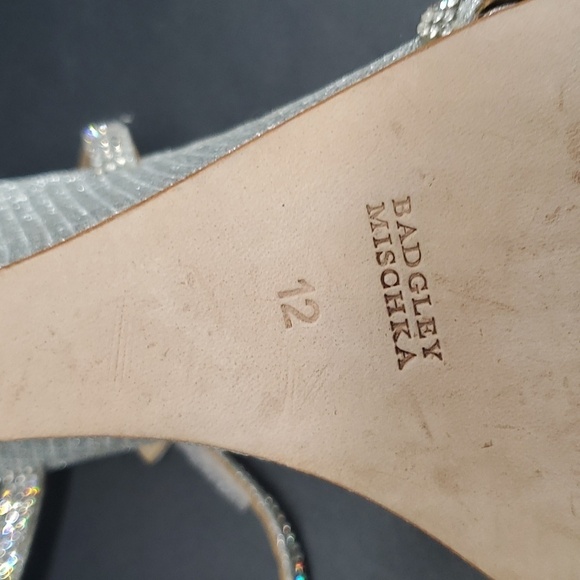 Badgley Mischka Unity Wedge Wedding Bridal Party Sandal Size 12 - Picture 11 of 13